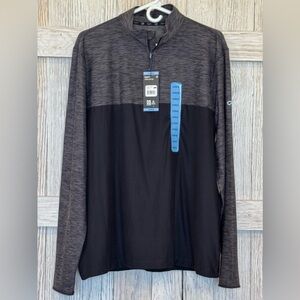 GAP Fit  Black and Gray Active Half Zip NWT Sz Large